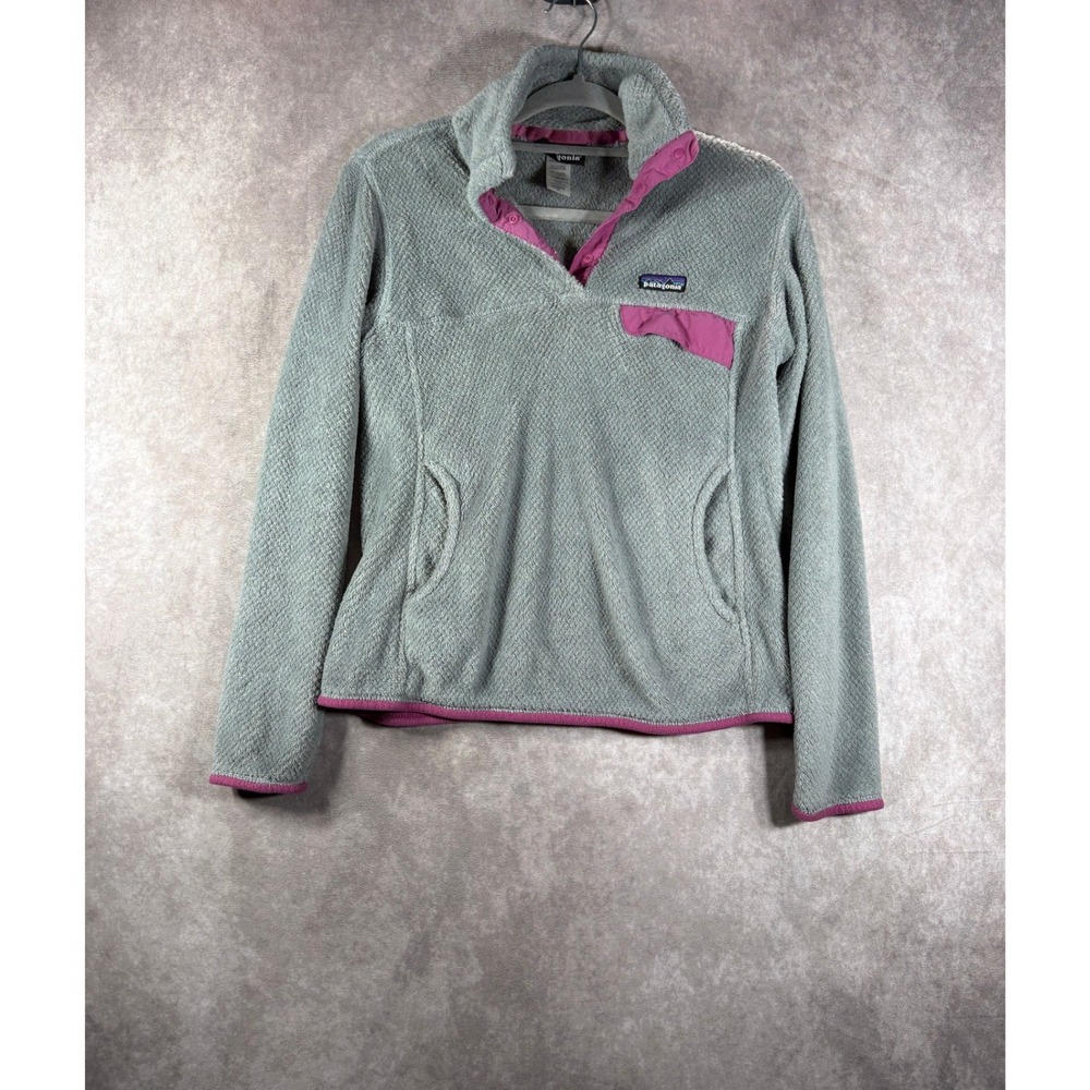 Patagonia Pullover Sweater Women Small Grey Re-Tool Snap-T Fleece Jacket Outdoor